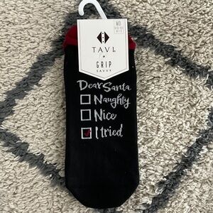 Pure Barre Black and Red Women's Socks